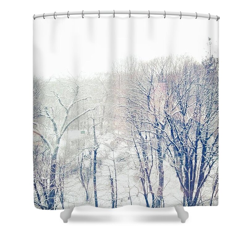 Skiing Shower Curtains