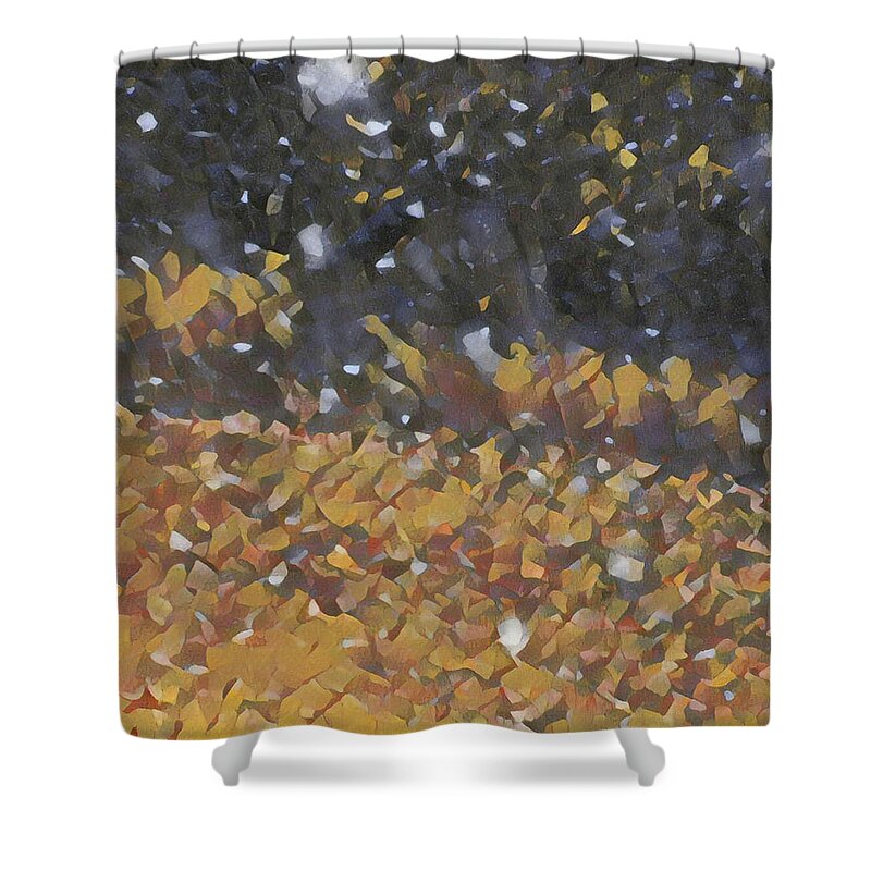 Snow Shower Curtain featuring the photograph Snow in October by Unhinged Artistry