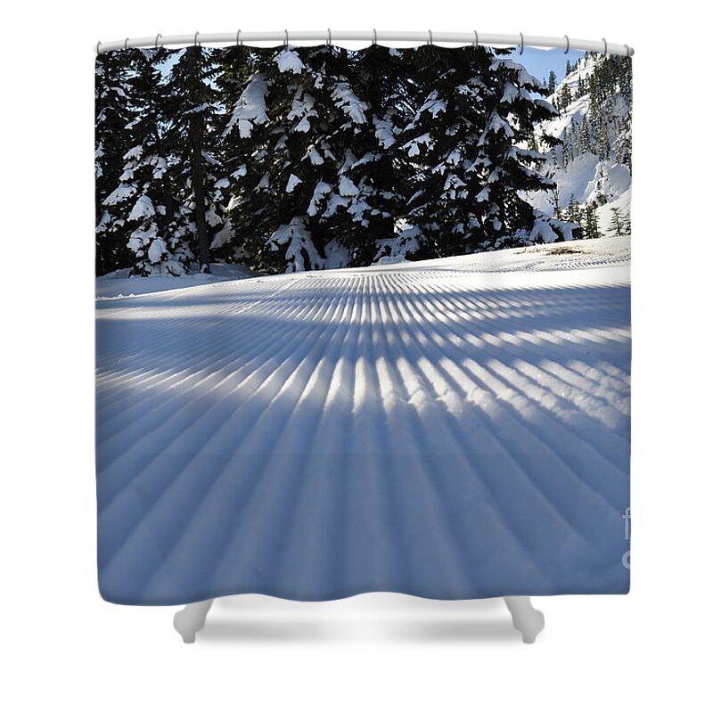 Clay Shower Curtain featuring the photograph Snow is Groovy Man by Clayton Bruster