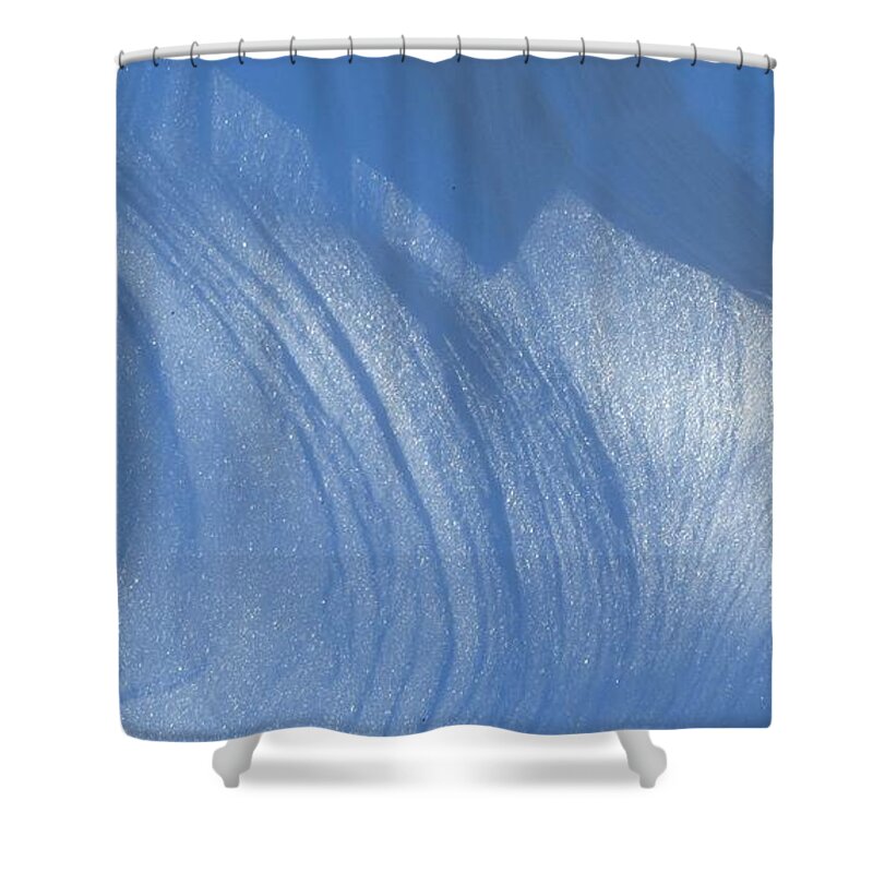 Art For Sale Shower Curtain featuring the photograph Snow Sculpted by the Wind by Bill Tomsa