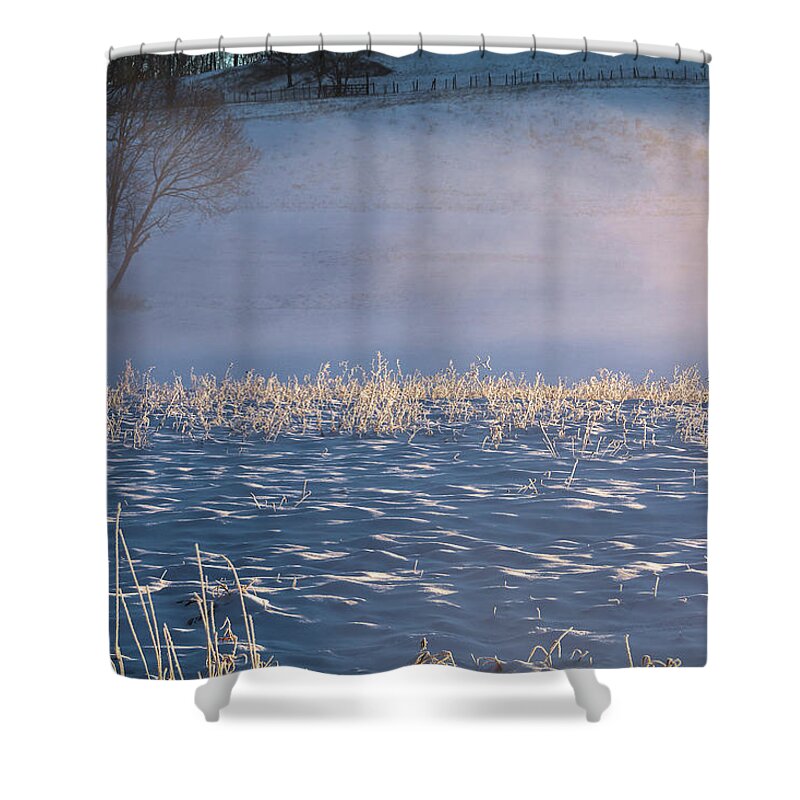 Hudson Valley Shower Curtain featuring the photograph Snow Waves by Angelo Marcialis