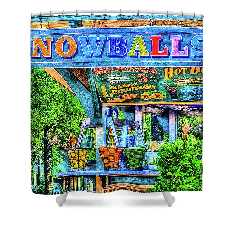 Baltimore City Shower Curtain featuring the photograph Snowballs and Lemonade by Dennis Dame