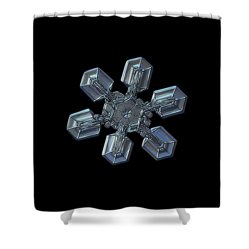 Snowflake Shower Curtain featuring the photograph Snowflake photo - High voltage II by Alexey Kljatov