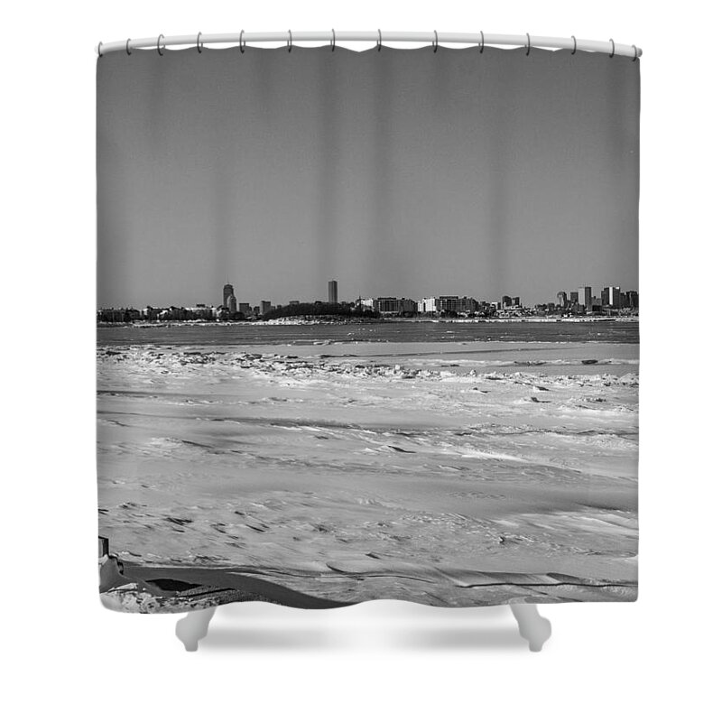 Snowy Wollaston Shower Curtain featuring the photograph Snowy Wollaston by Brian MacLean