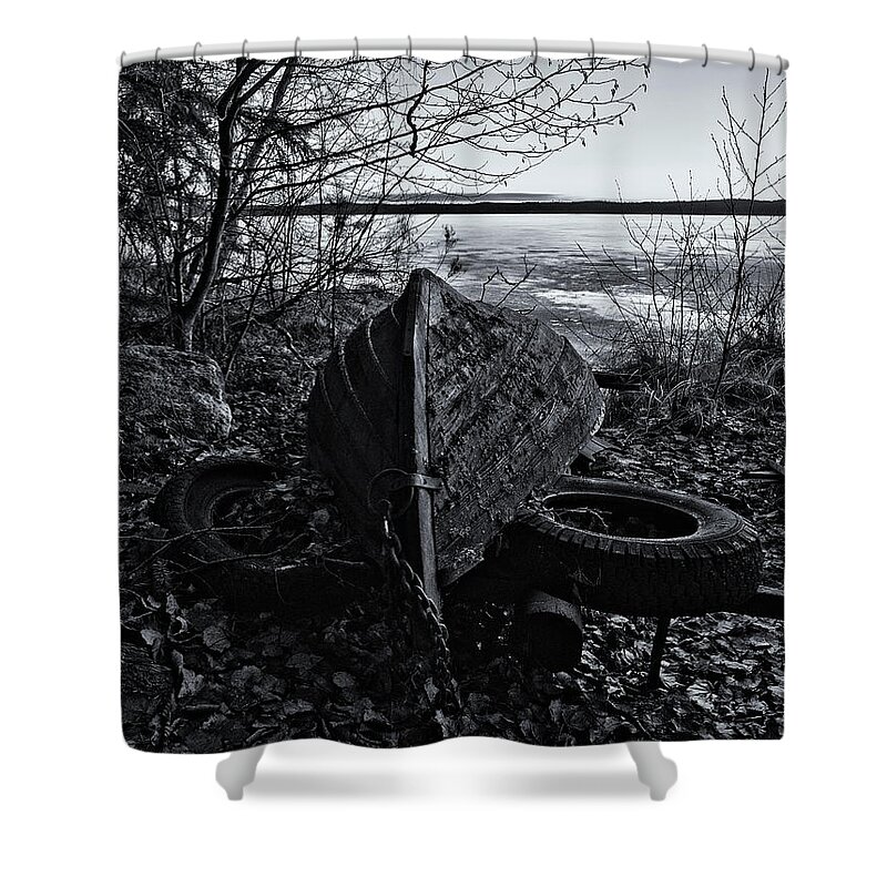 Finland Shower Curtain featuring the photograph So last summer bw by Jouko Lehto