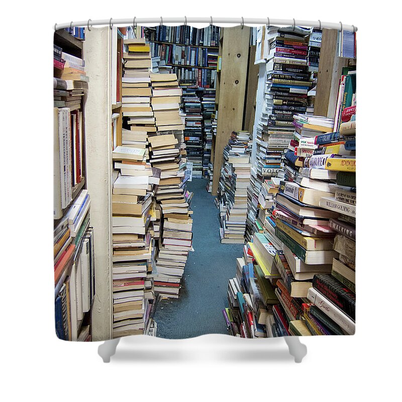 Book Shower Curtain featuring the photograph So Many Books by Mary Lee Dereske