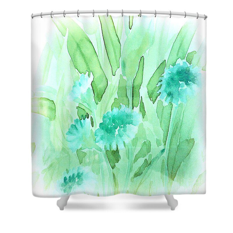 Watercolor Shower Curtain featuring the painting Soft Watercolor Floral by Judy Palkimas