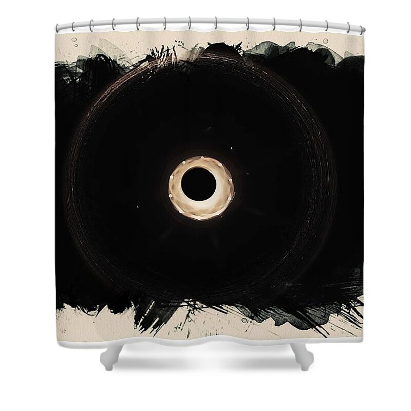 Sun Shower Curtain featuring the painting Solar Eclipse 2017 4 by Celestial Images