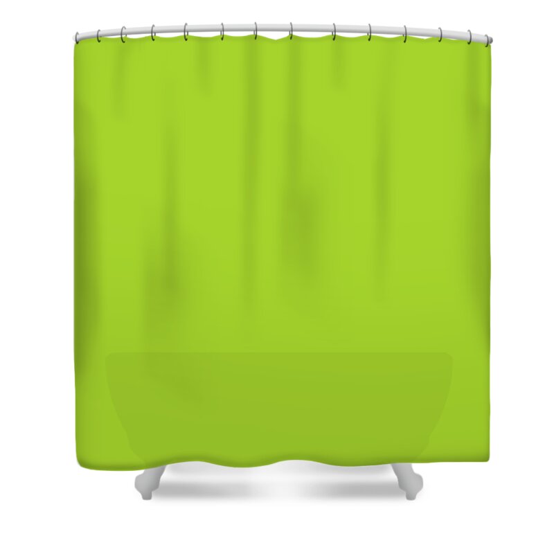 Solid Colors Shower Curtain featuring the digital art Solid Lime Green Color by Garaga Designs