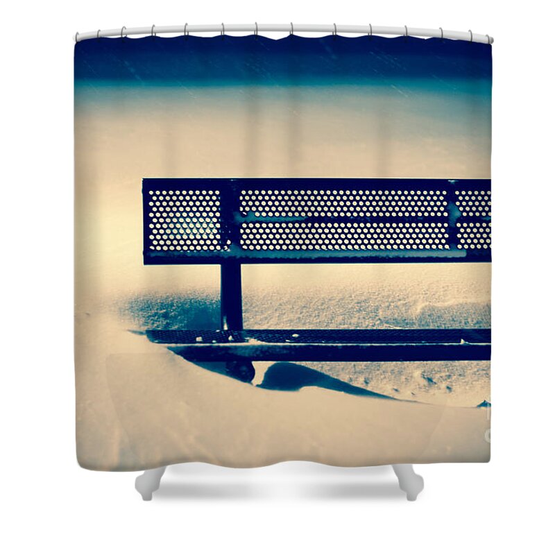Winter Shower Curtain featuring the photograph Solitary Chill by Jonas Luis