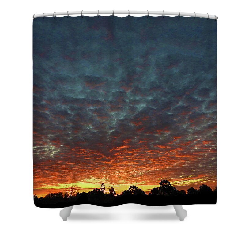 Sunset Shower Curtain featuring the photograph Solstice Sunset by Mark Blauhoefer