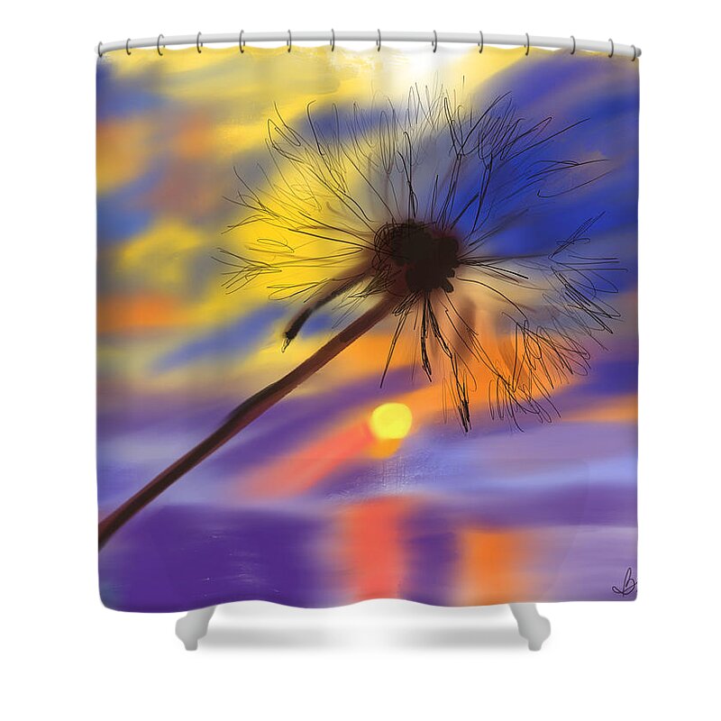 Digital Shower Curtain featuring the digital art Some See A Weed by Bonny Butler