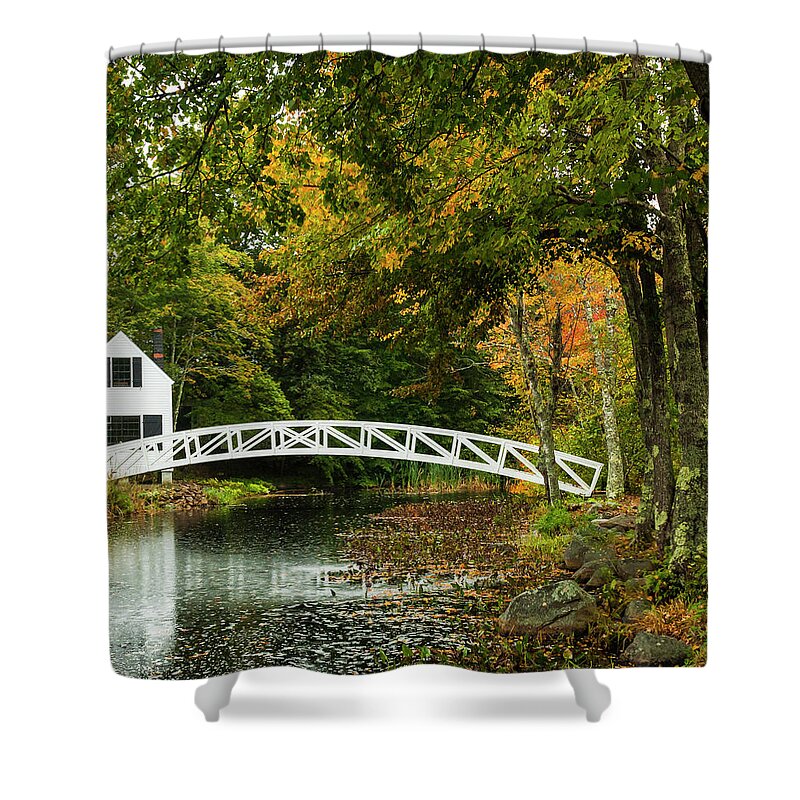 Bridge Shower Curtain featuring the photograph Somesville Bridge by Ginger Stein