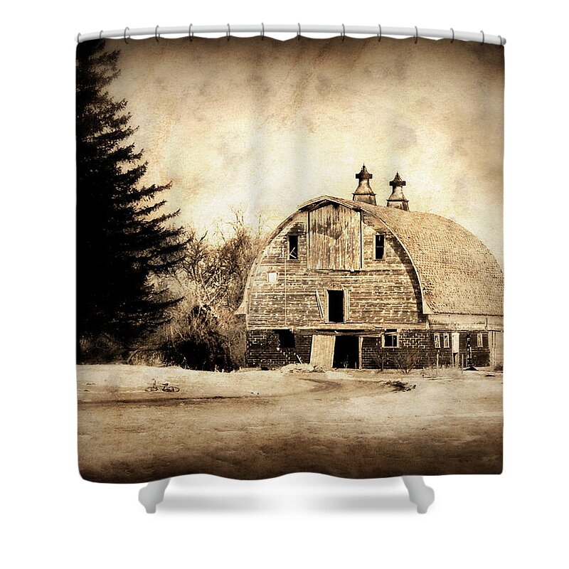 Barn Shower Curtain featuring the photograph Somethings missing by Julie Hamilton