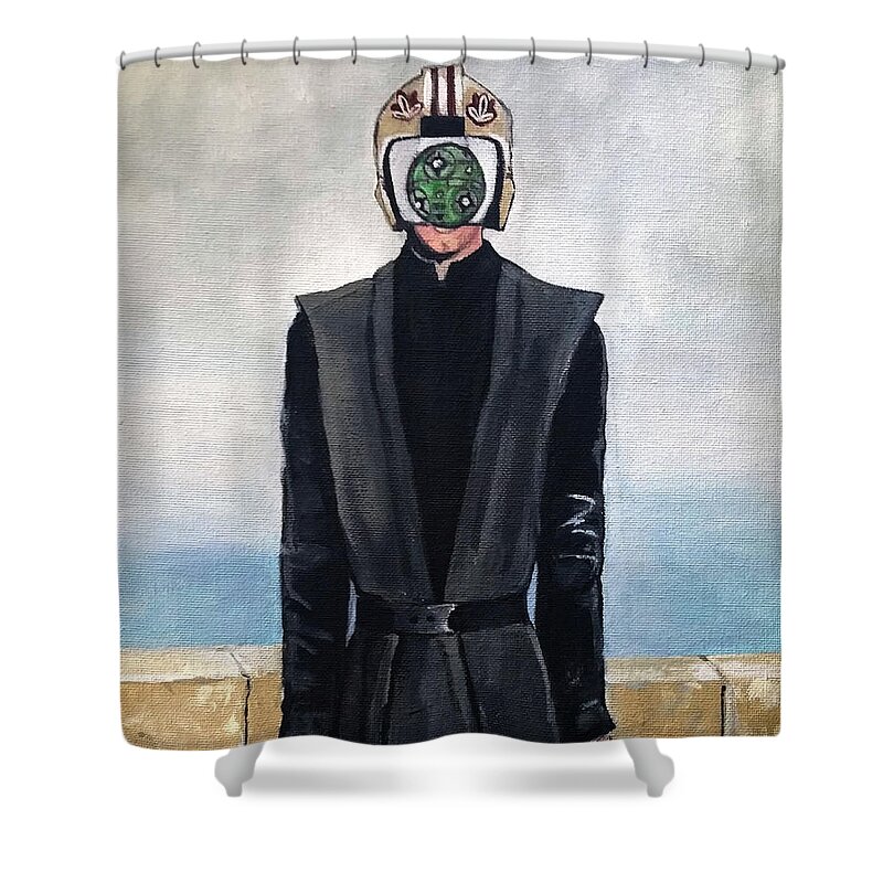 Son Of Man Shower Curtain featuring the painting Son Of Sith by Tom Carlton