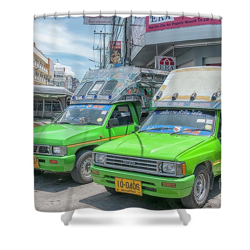 Songthaew Shower Curtain featuring the photograph Songthaew Taxi by Antony McAulay
