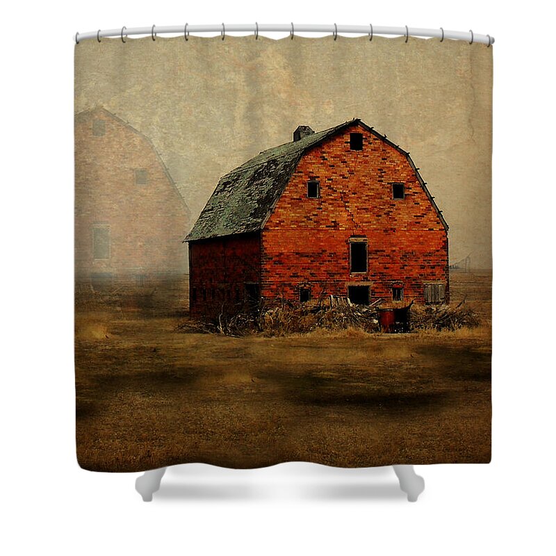 Barn Shower Curtain featuring the digital art Soon to be Forgotten by Julie Hamilton
