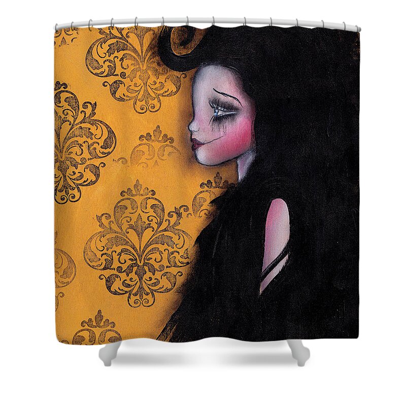 Fairy Shower Curtain featuring the painting Sophia's Hair by Abril Andrade