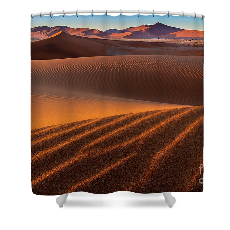 Africa Shower Curtain featuring the photograph Sossusvlei Sand Dunes by Inge Johnsson