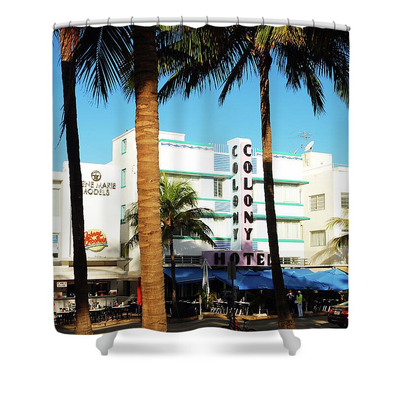 Miami Beach Shower Curtain featuring the photograph South Beach Day by James Kirkikis