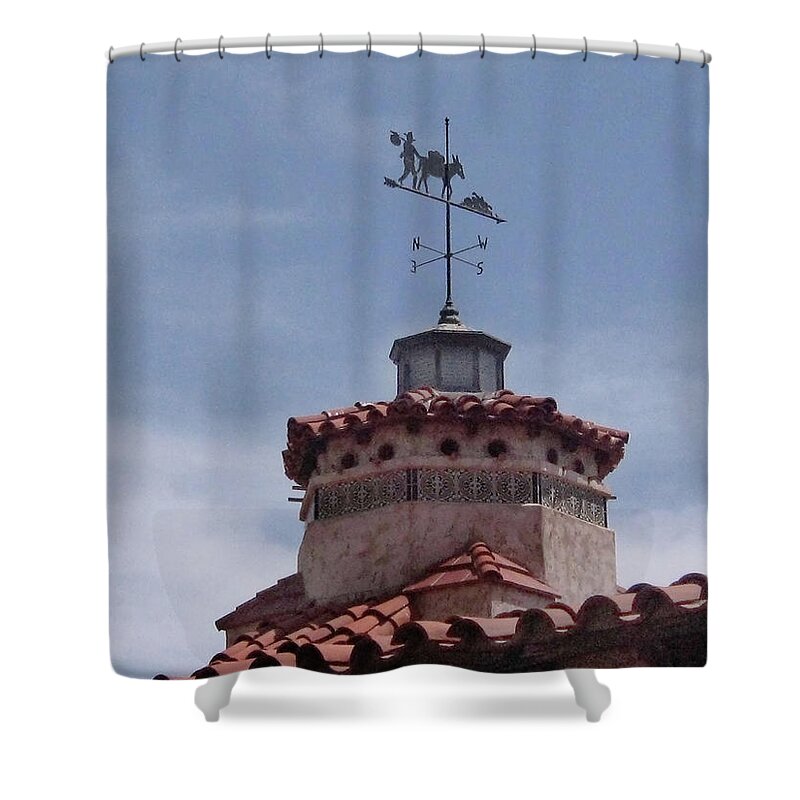 Death Valley Shower Curtain featuring the digital art South by SouthWest - Death Valley by Gary Baird