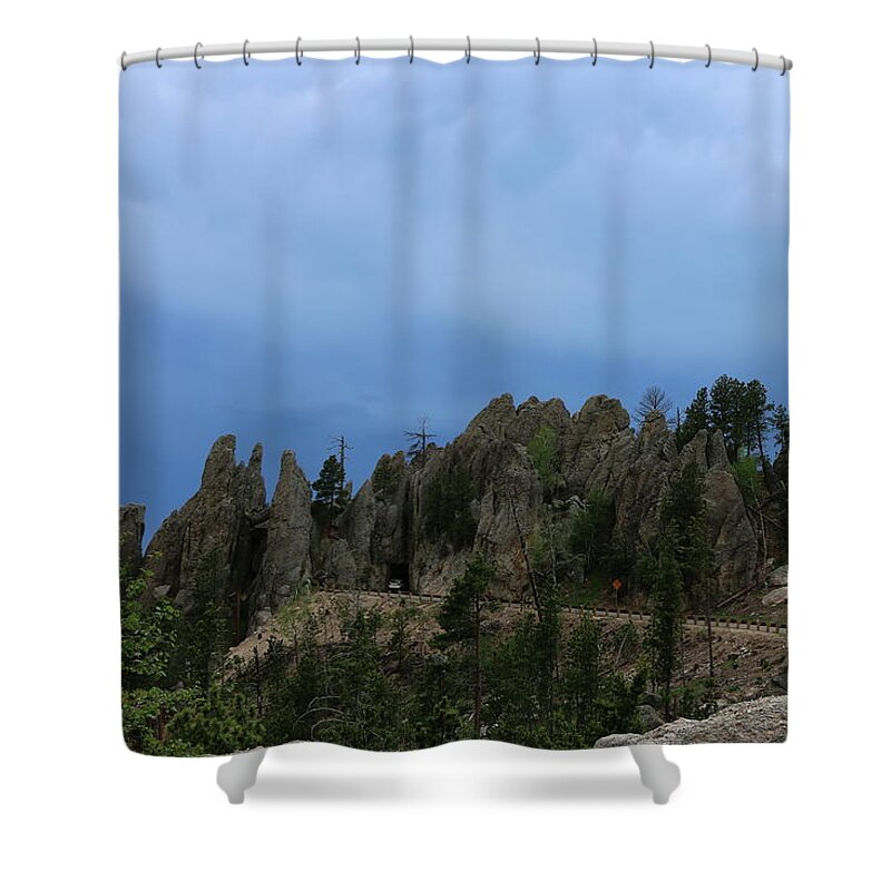 South Dakota Needles Shower Curtain featuring the photograph South Dakota Highway 87 - Needles Highway by Christiane Schulze Art And Photography