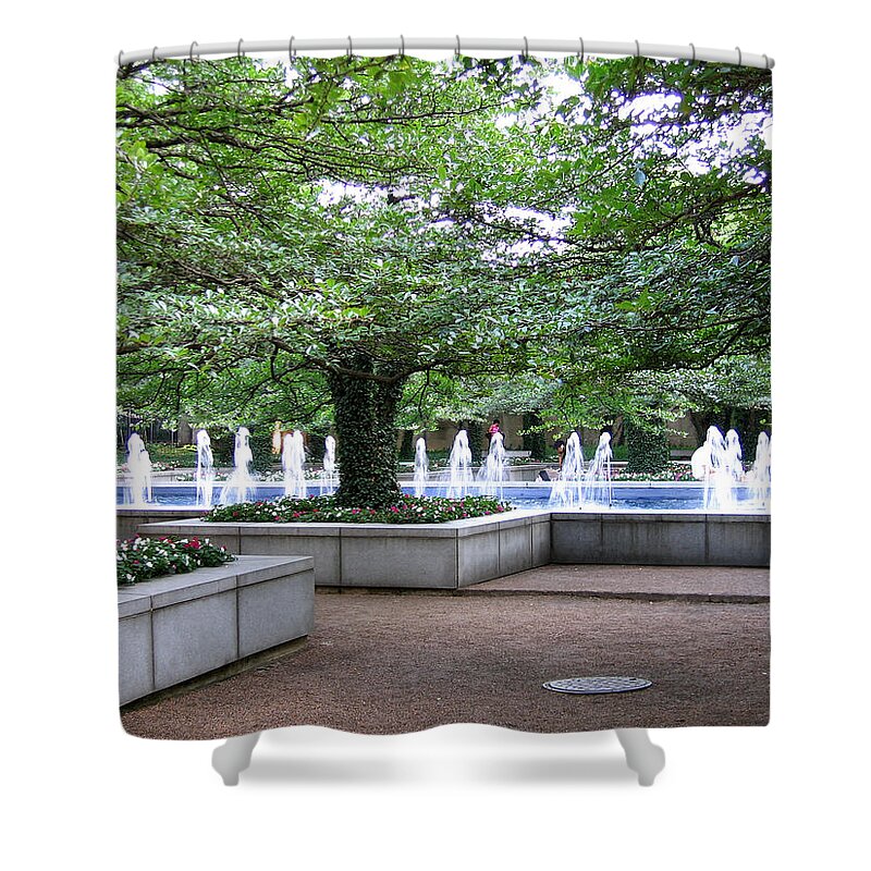 South Garden Shower Curtain featuring the photograph South Garden by Laura Kinker