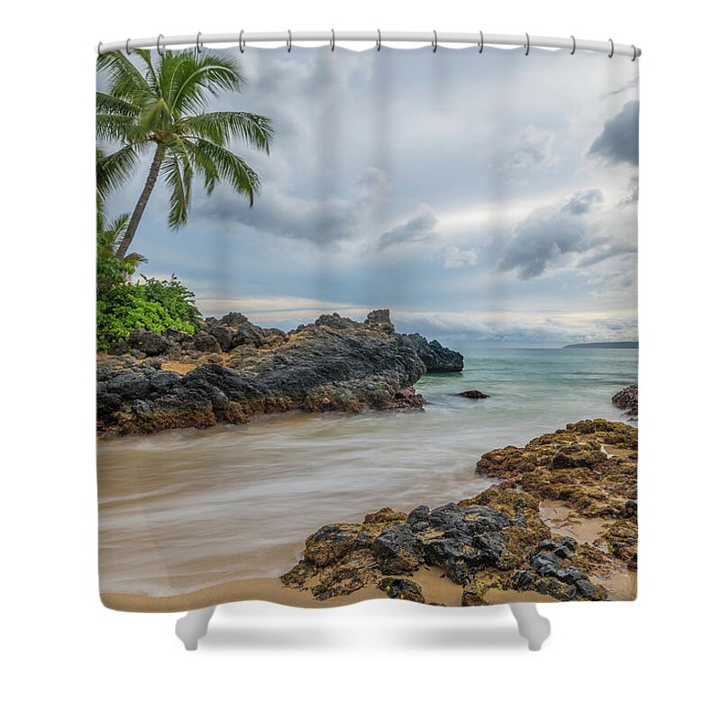 Hawaii Shower Curtain featuring the photograph South Maui secret beach by Ian Sempowski