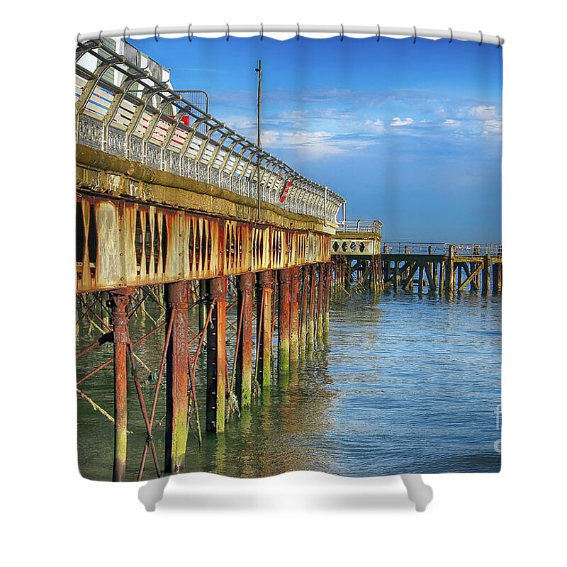 Pier Shower Curtain featuring the photograph South Parade Pier by Teresa Zieba