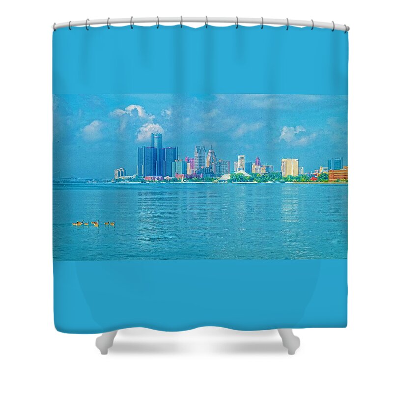 Detroit Shower Curtain featuring the photograph Southern Border Crossers by Daniel Thompson