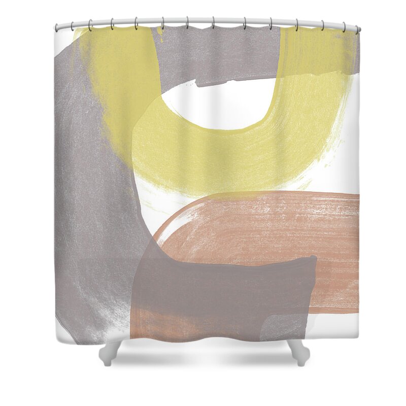Brushstrokes Shower Curtain featuring the painting Southwest Modern Brushstrokes 2- Abstract Art by Linda Woods by Linda Woods