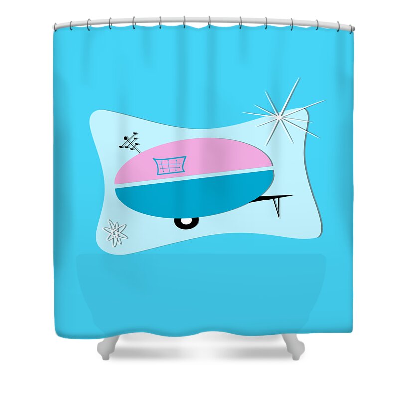 Space Age Shower Curtain featuring the photograph Space Age Camper by Patricia Montgomery