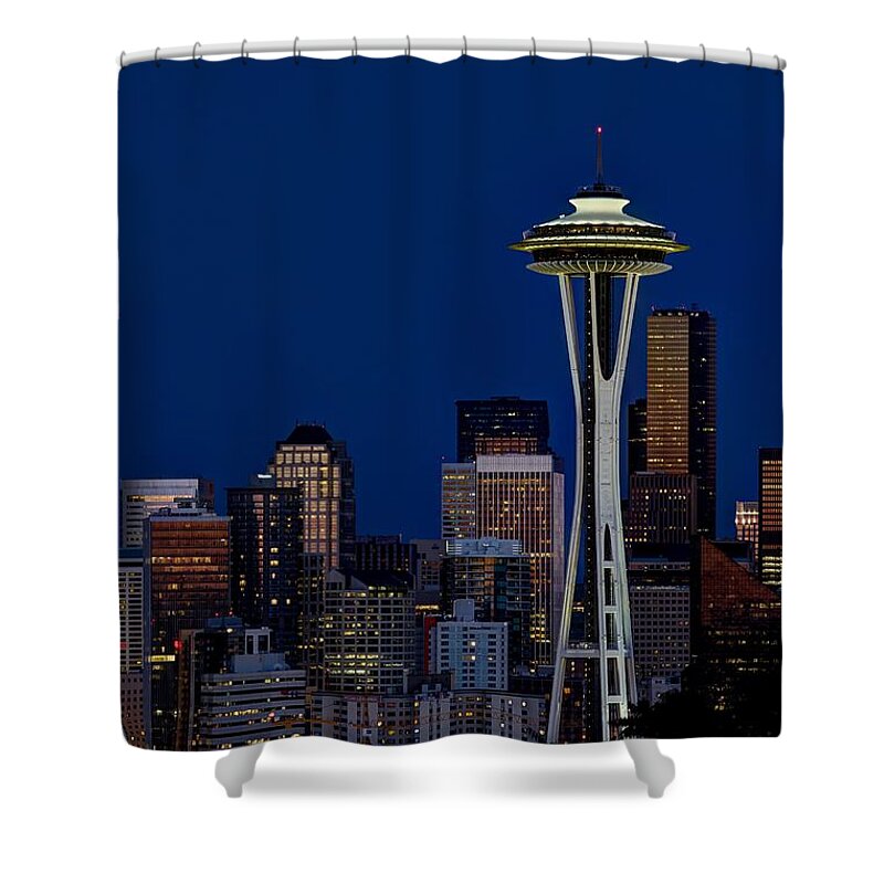 Seattle Shower Curtain featuring the photograph Space Needle by Dillon Kalkhurst
