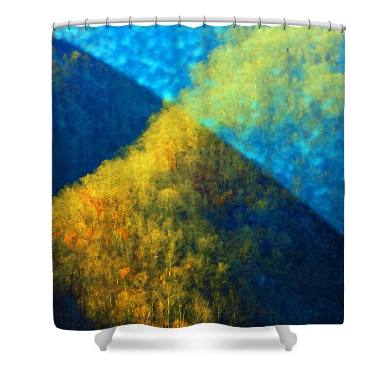 Science Shower Curtain featuring the painting Space-time by CHAZ Daugherty