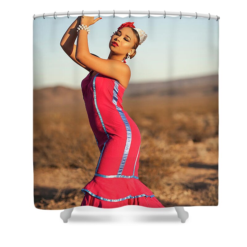  Shower Curtain featuring the photograph Spanish Dancer by Carl Wilkerson