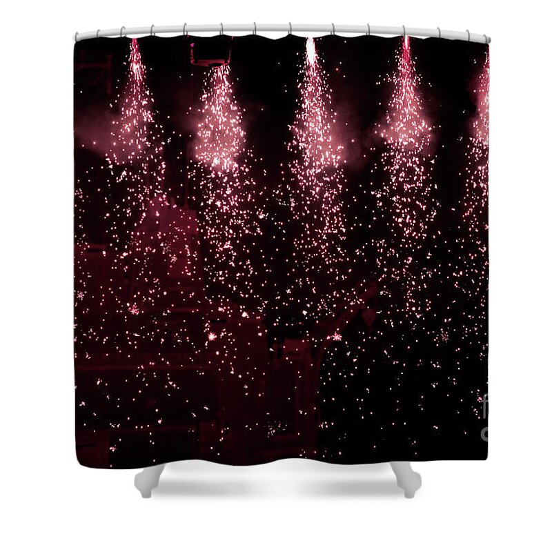Lights Shower Curtain featuring the photograph Sparkling theatre lights by Patricia Hofmeester