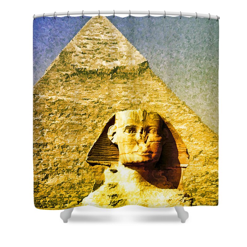 Egypt Shower Curtain featuring the photograph Sphinx by Dennis Cox