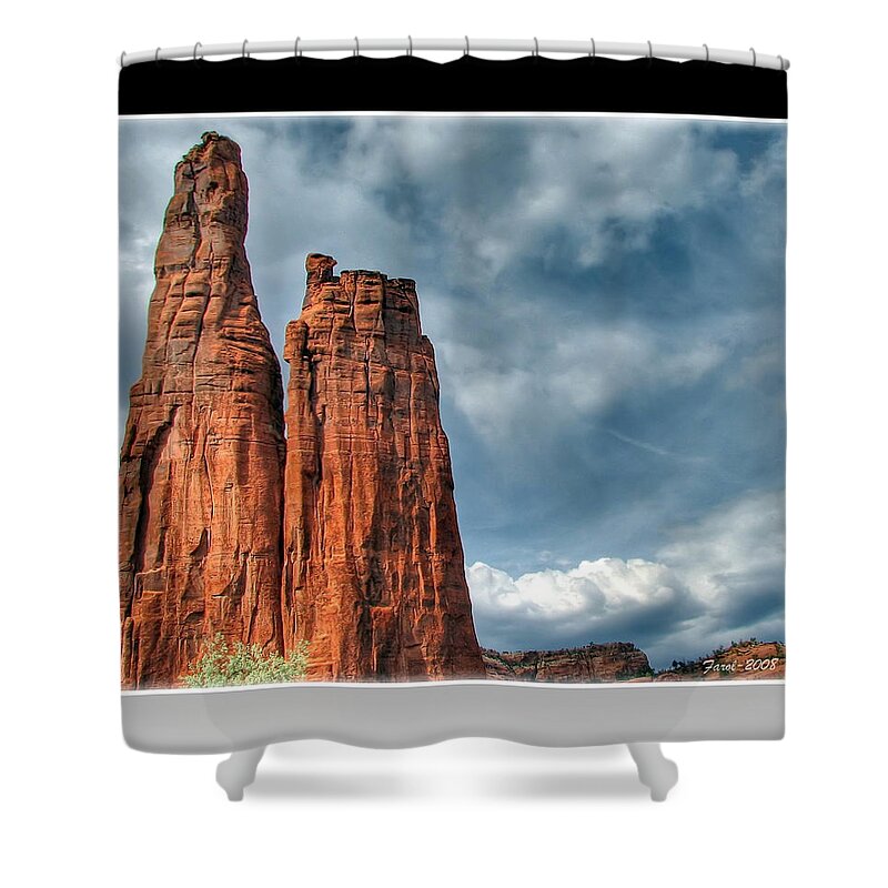 Spider Rock Shower Curtain featuring the photograph Spider Rock by Farol Tomson