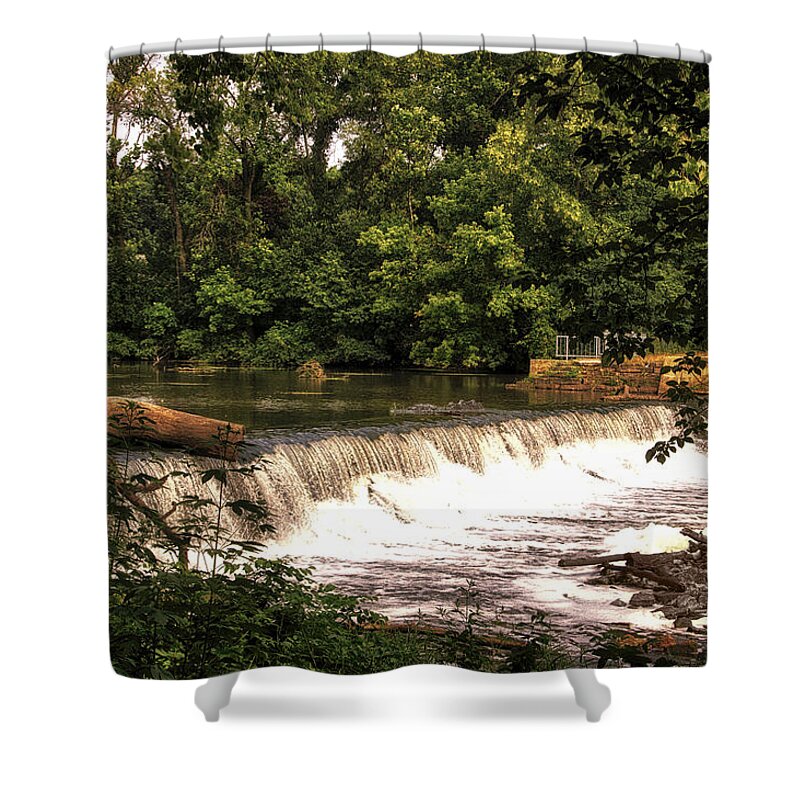 Spillway Shower Curtain featuring the photograph SpillWay Early Morning by Thomas Woolworth