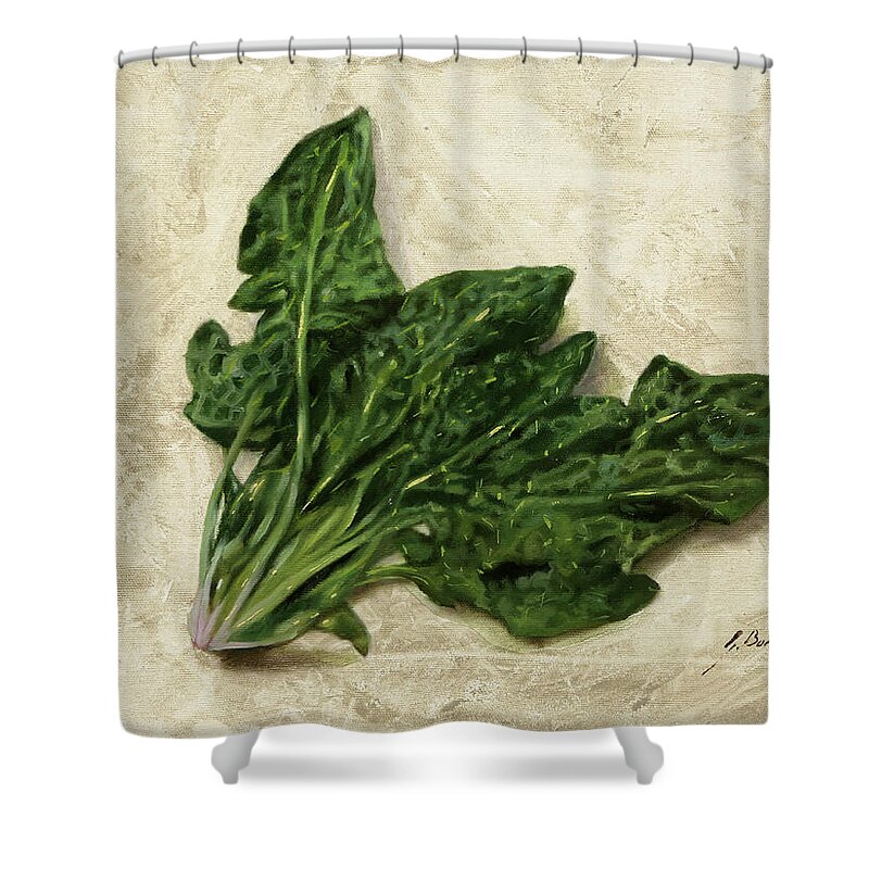 Spinach Shower Curtains