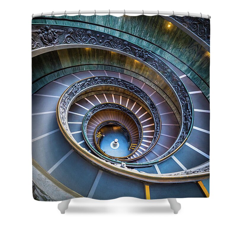 Catholic Shower Curtain featuring the photograph Spiraling Down by Inge Johnsson