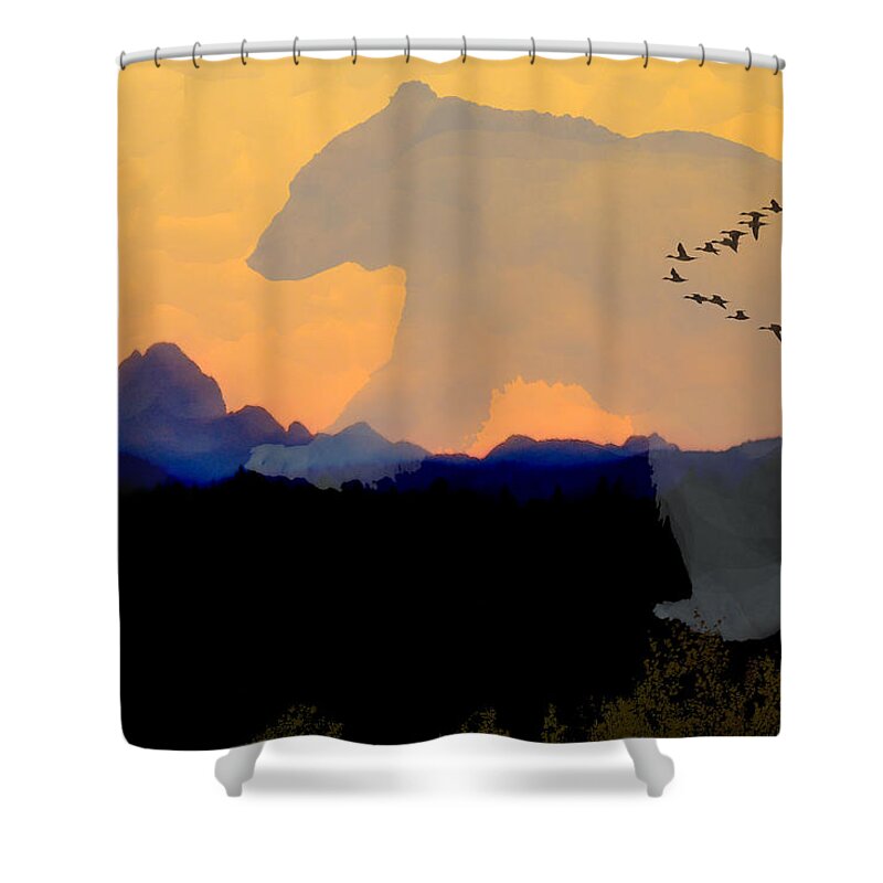 Legend Shower Curtain featuring the photograph Spirit Bear # 7 by Ed Hall