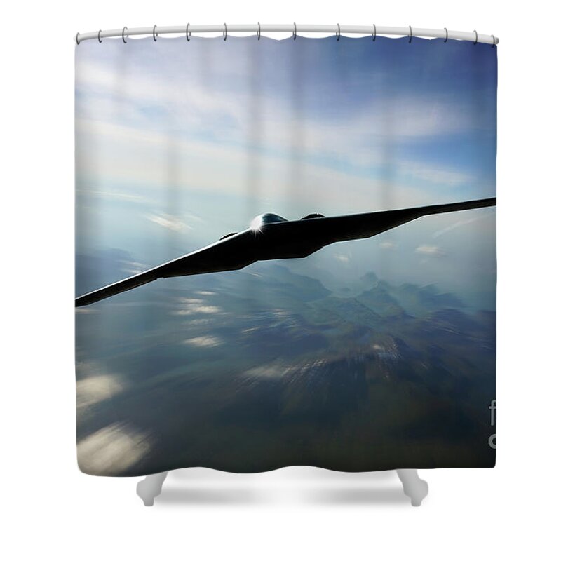 B2 Shower Curtain featuring the digital art Spirit In The Sky by Airpower Art