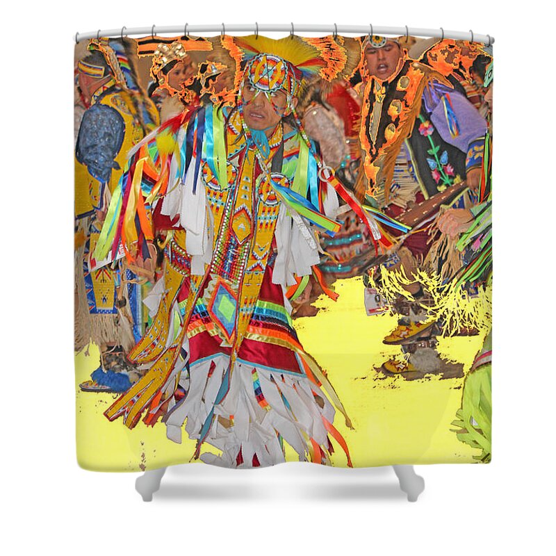 Native Americans Shower Curtain featuring the photograph Spirited Moves by Audrey Robillard