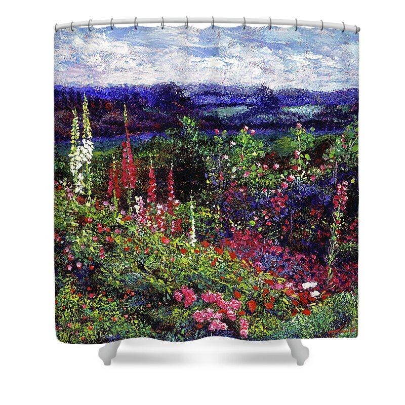 Gardens Shower Curtain featuring the painting Splendorous Garden by David Lloyd Glover