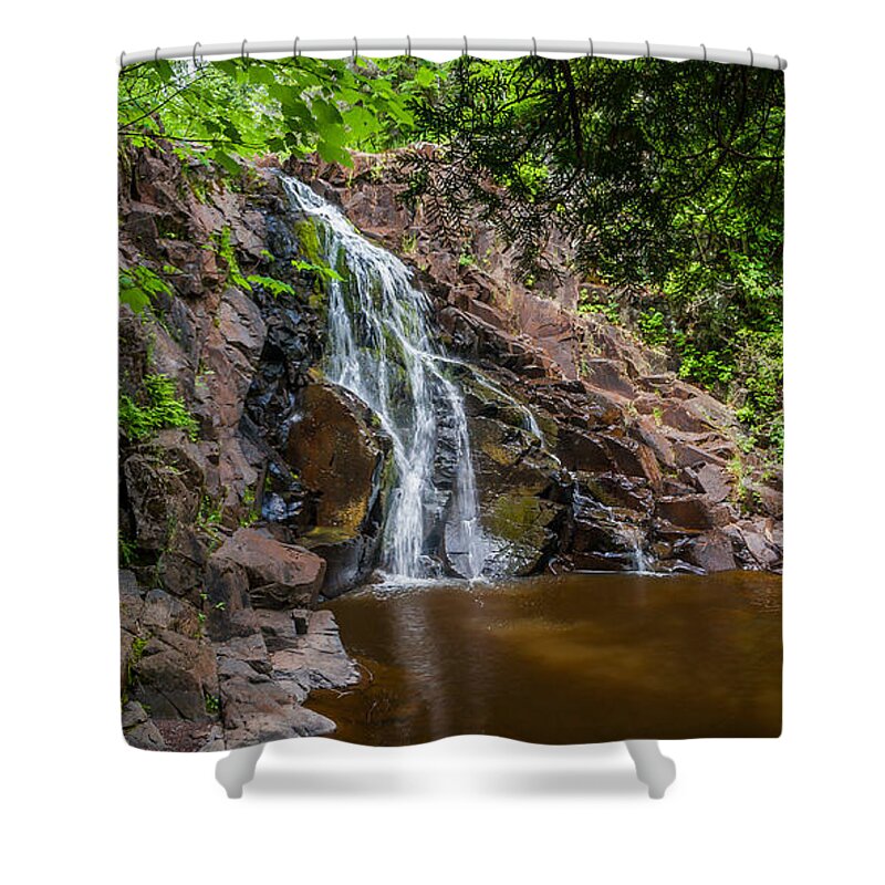 Flowing Shower Curtain featuring the photograph Split Rock Falls by Rikk Flohr