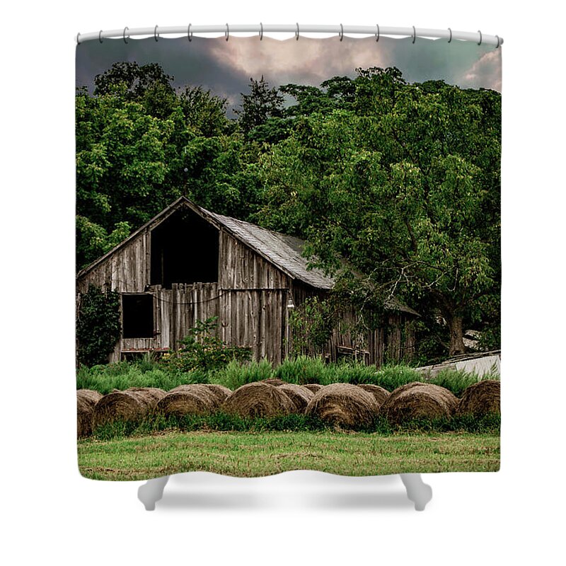 Spooky Shower Curtain featuring the photograph Spooky barn by Sam Rino