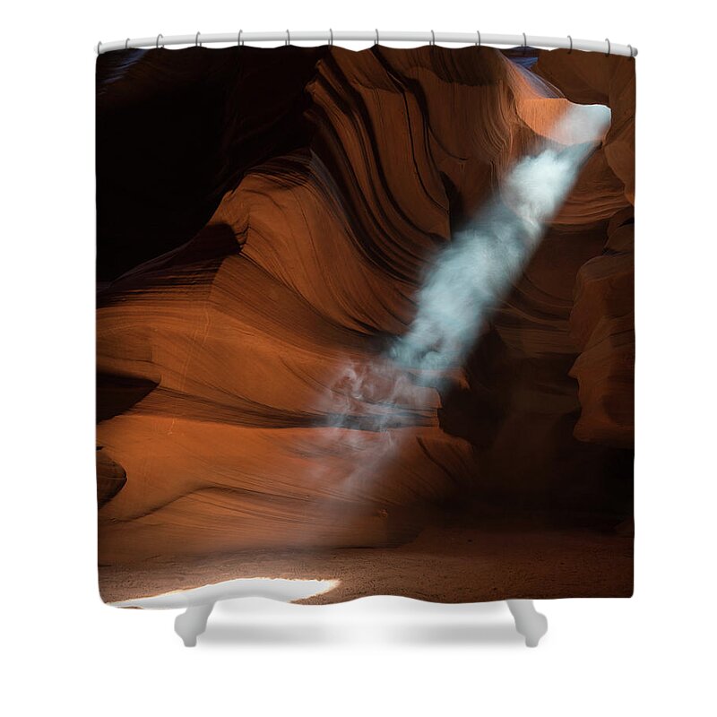 Antelope Canyon Shower Curtain featuring the photograph Spotlight by Bryan Xavier