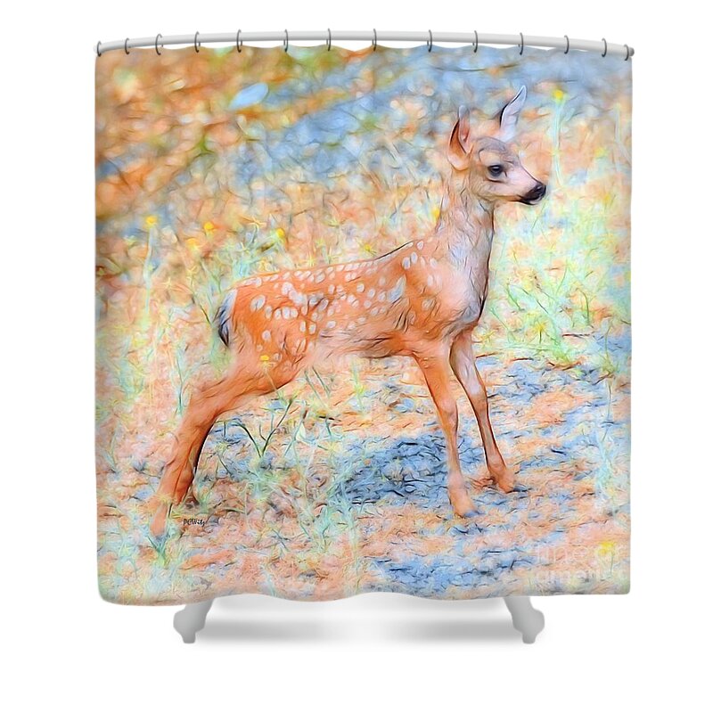 Spotted Fawn Shower Curtain featuring the photograph Spotted Fawn by Patrick Witz