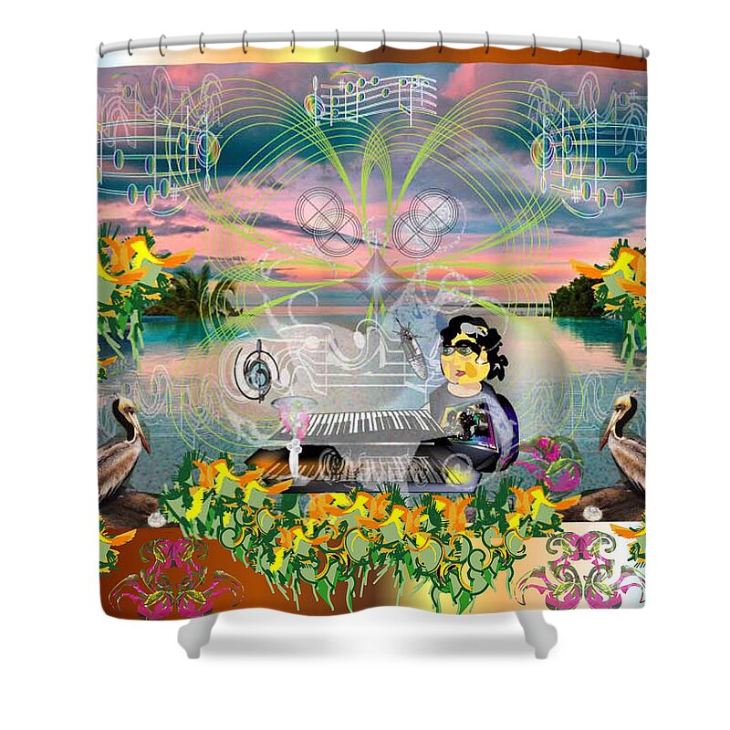 Jazz Shower Curtain featuring the digital art Spring Break Dreaming by George Pasini